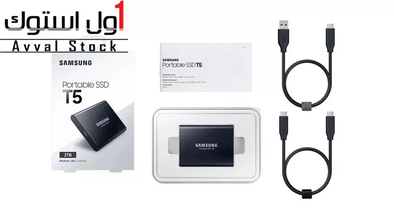 حافظه SSD اکسترنال سامسونگ مدل T5 ظرفیت 2 ترابایت