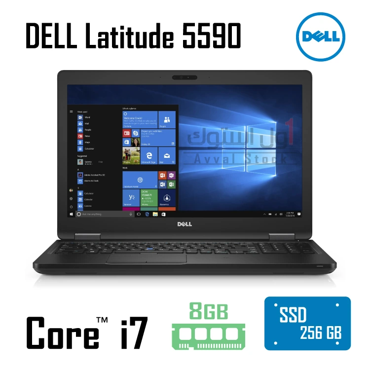 لپ تاپ DELL مدل Latitude 5590 – پردازنده Intel Core i7 8650U