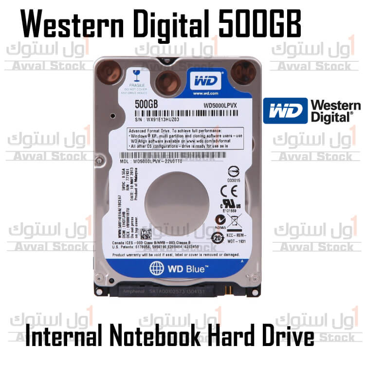 هارد اینترنال 500 گیگ وسترن دیجیتال استوک | WD Blue Notebook 500GB