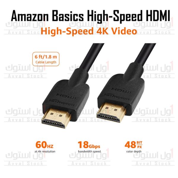 Amazon Basics High-Speed HDMI Cable (18 Gbps, 4K/60Hz)