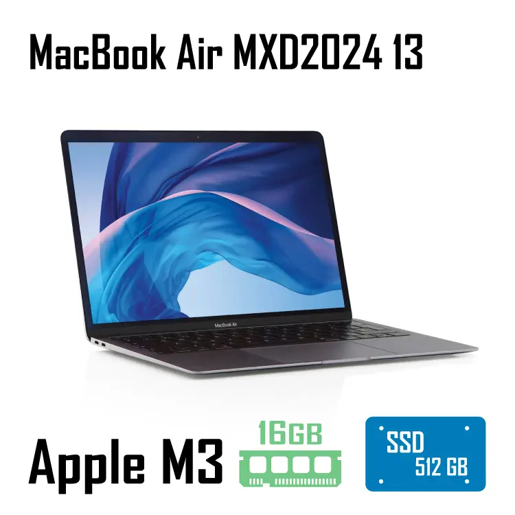لپ تاپ اپل مک بوک ایر M3 2024 15.3 اینچ 16GB 512GB