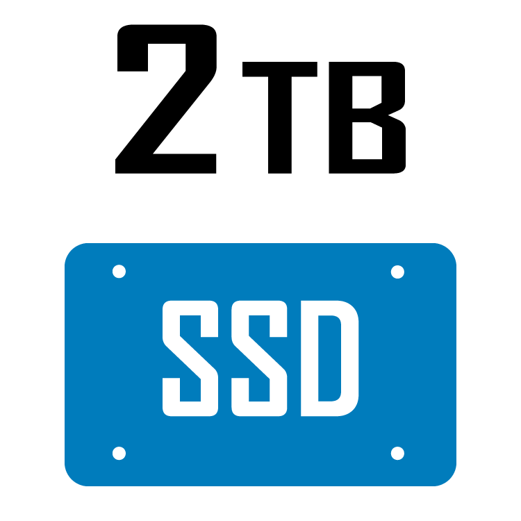 ظرفیت حافظه داخلی : 2TB SSD