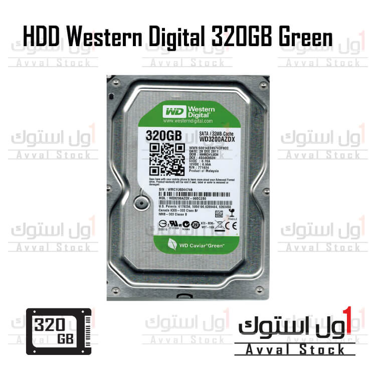 هارد اینترنال 320گیگابایت وسترن دیجیتال گرین Western Digital GREEN 320GB