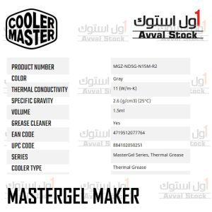 خمیر سیلیکون کولر مستر مدل MASTERGEL MAKER