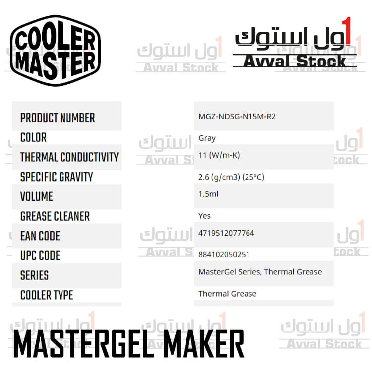 خمیر سیلیکون کولر مستر مدل MASTERGEL MAKER
