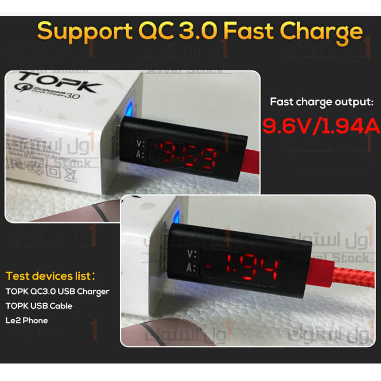کابل تبدیل USB به USB-C تاپکی مدل AC27 طول 1 متر