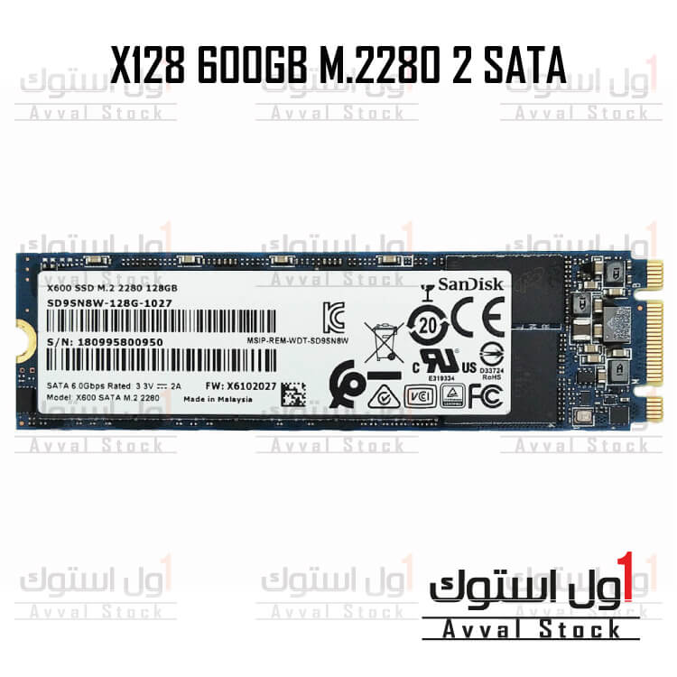 حافظه SSD سایز M.2 2280 ظرفیت 128 گیگابایت SanDisk